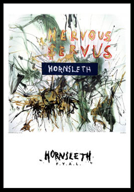 Nervøs Servus Kunsttryk af Hornsleth - Unikt Kunstværk 50x70 cm