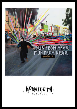 Kunsttryk: "Run From Fear" af Hornsleth, 50x70 cm