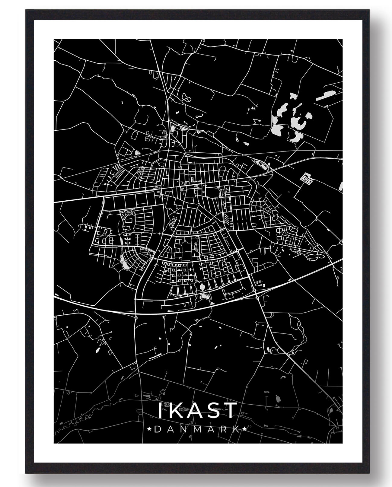Ikast byplakat - moderne og stilfuld dekoration