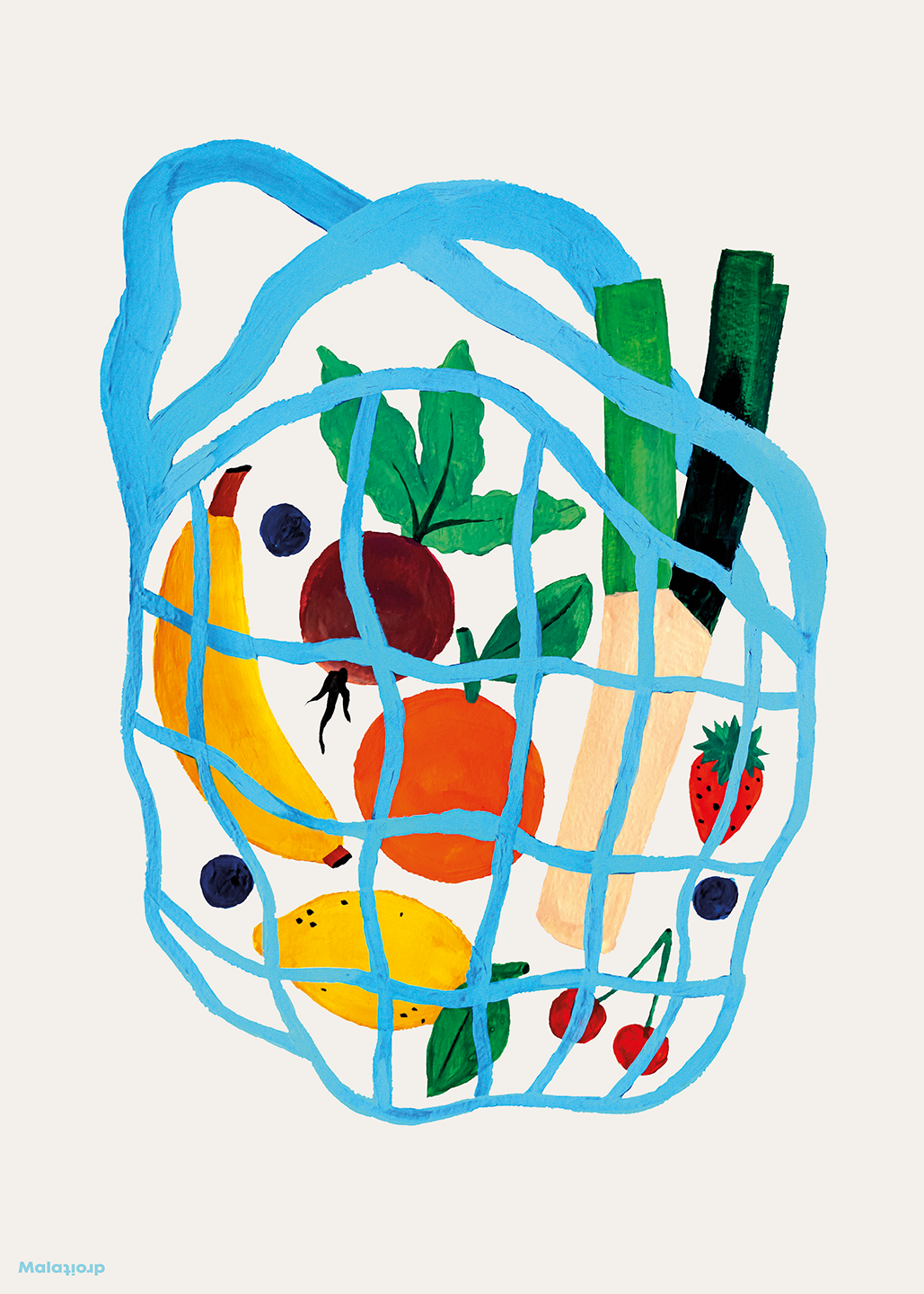 Unikt Indkøbsnet fra Maladroit – Kunst til Hjemmet