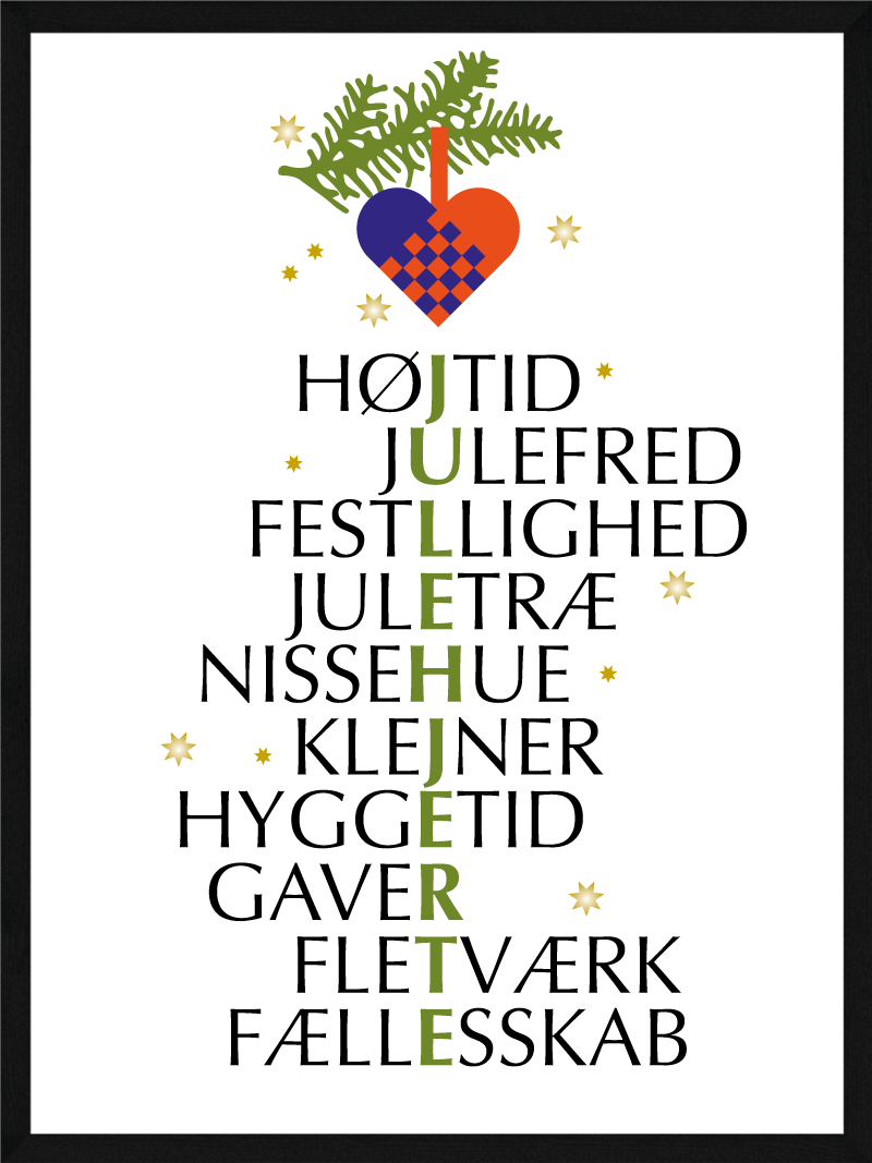 Julehjerte Citat Plakat - Skab Julestemning i Dit Hjem