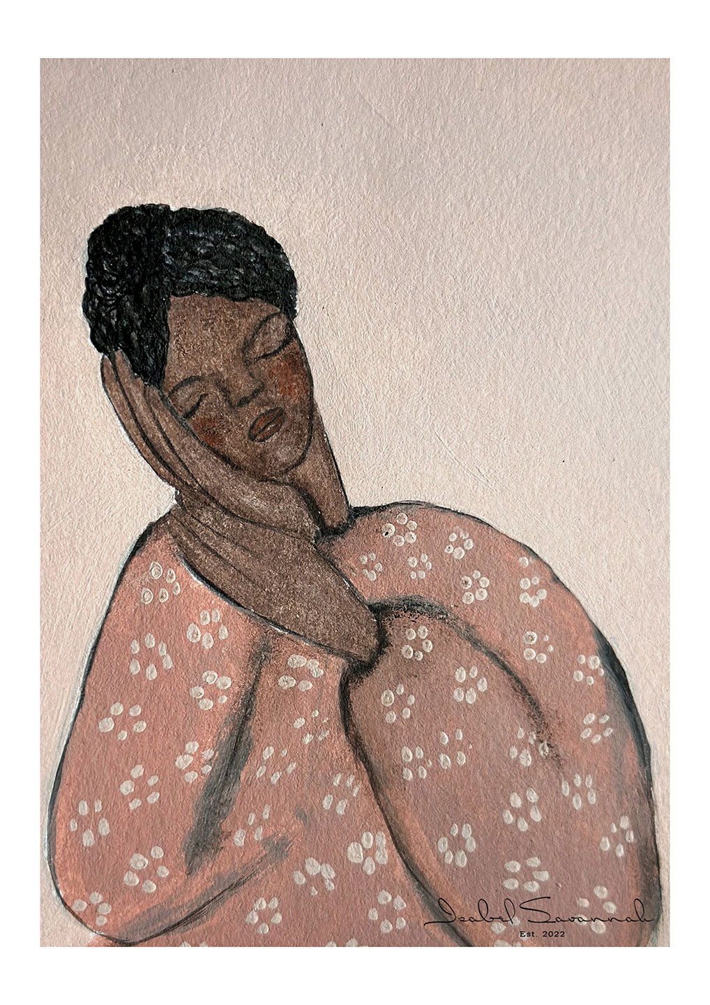 Unik kunstplakat: Just A Little Nap af Isabel Savannah