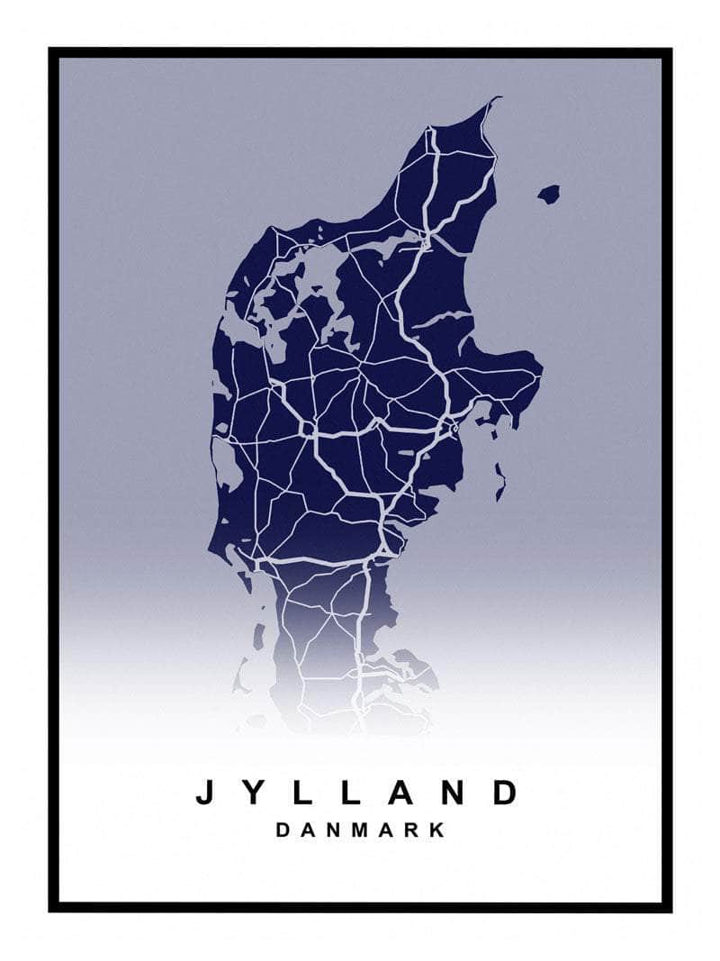 Jylland Plakat – Elegant Kort til Dit Moderne Hjem