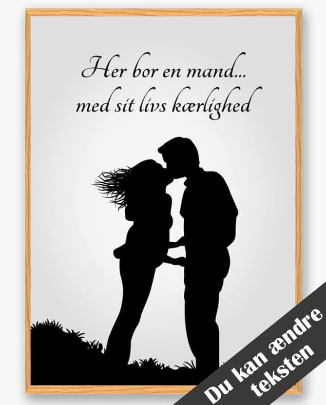 Her Bor En Mand - Plakat til Kærlighedens Fejring