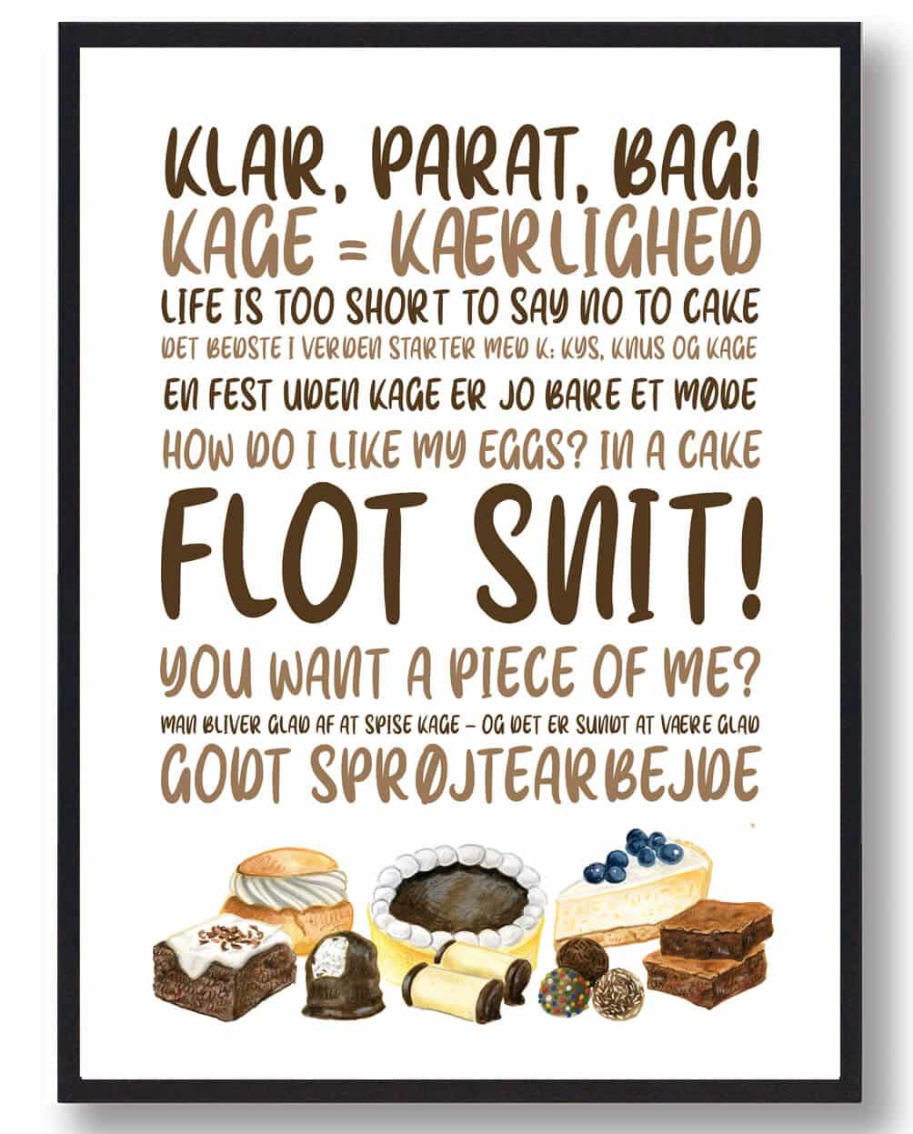 Klar Parat Bag Kageplakat - Sødt Køkkenindretning