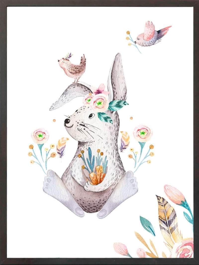 Kanin Børneplakat til Hyggeligt Værelse - Postersbyus
