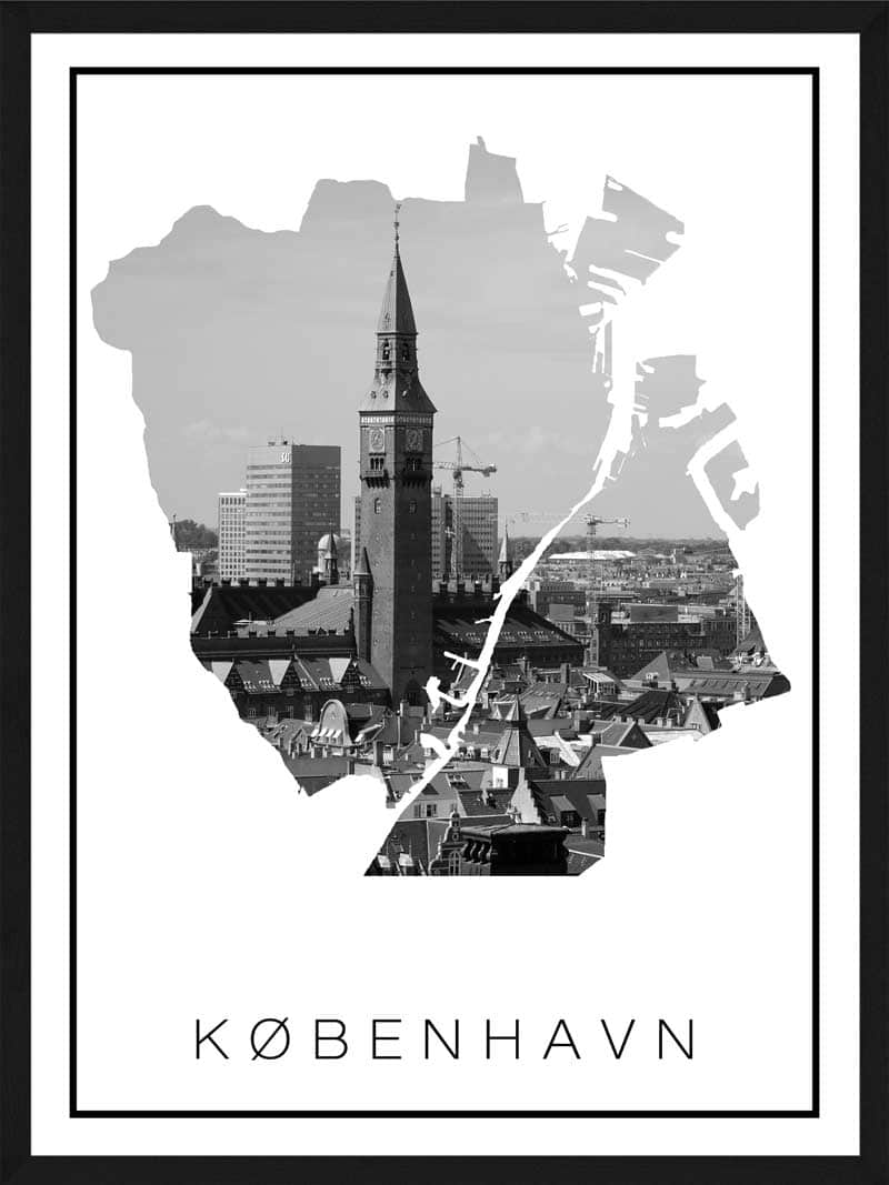 København Plakat - Udsigt over Hovedstaden