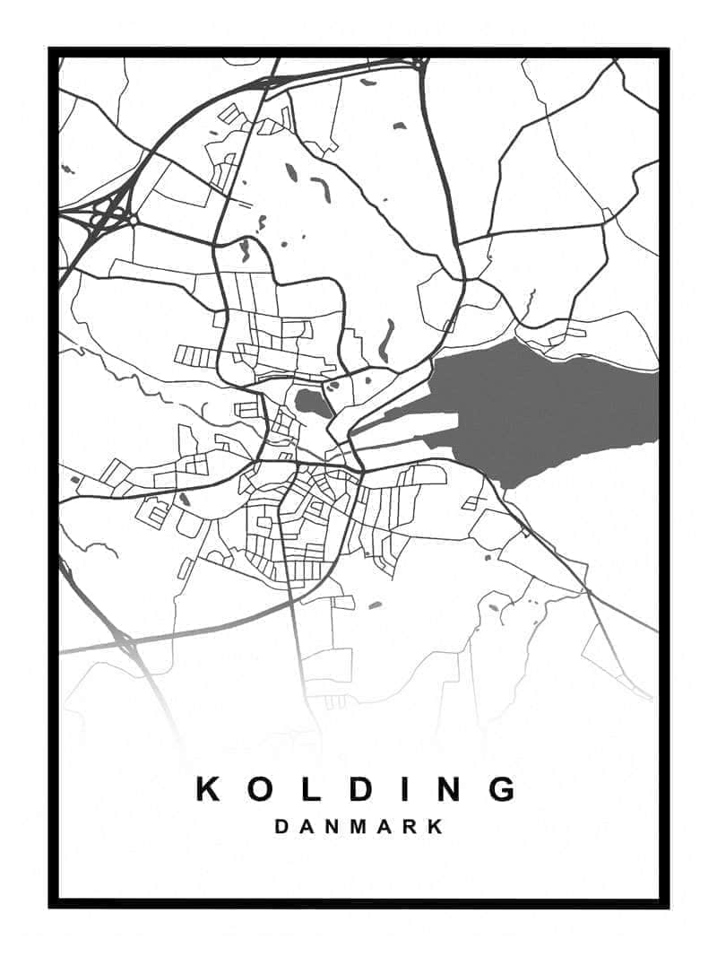 Kolding Kort Plakat – Oplev Byens Skønhed!