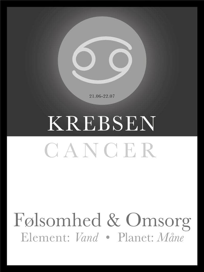 Krebsen Stjernetegn Plakat med Design og Værdier