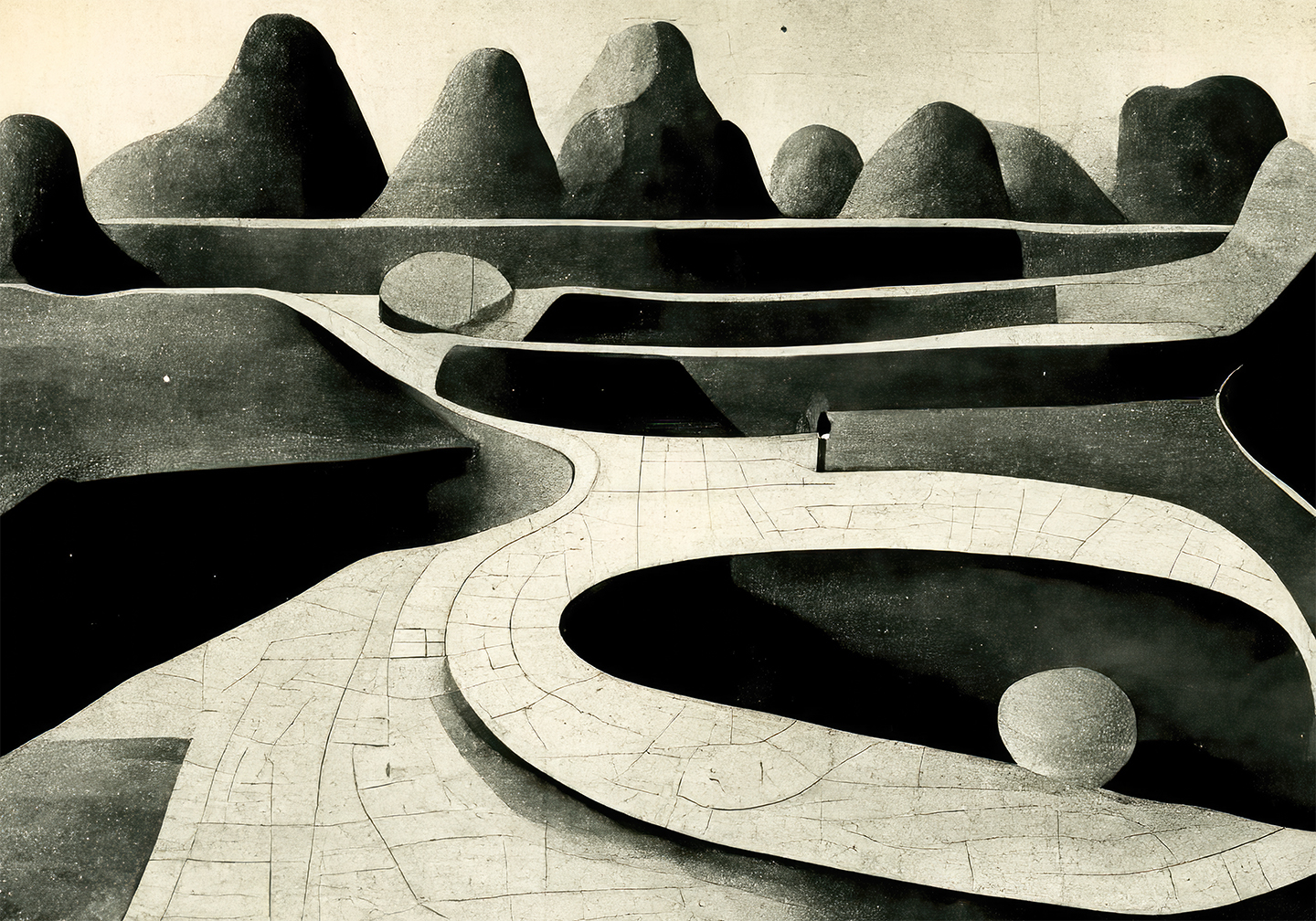 Sen natt gåtur 2 af Yoma.emptylands - Kunsttryk