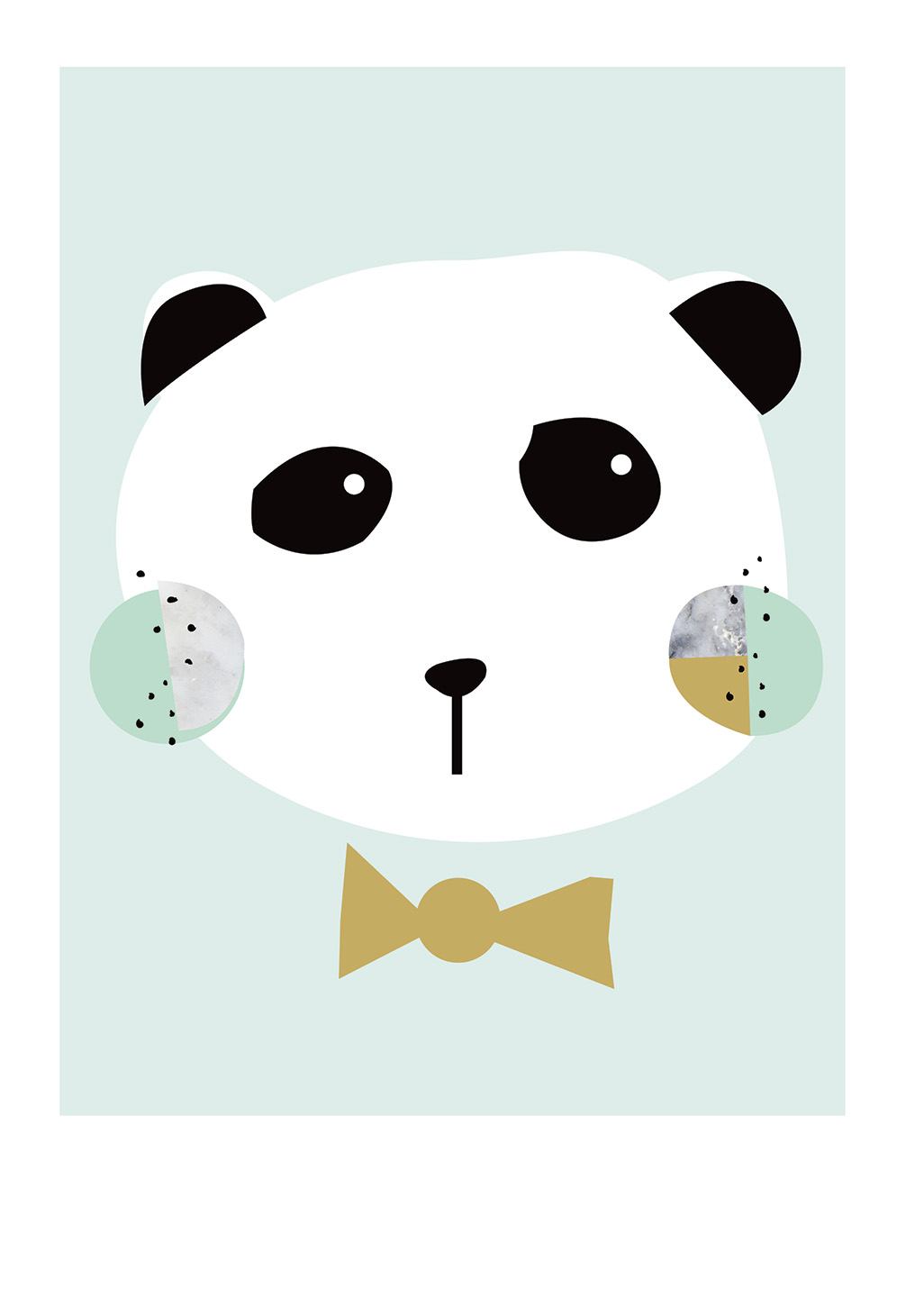 Little Ones Panda Boy Kunstværk fra Plakatwerket