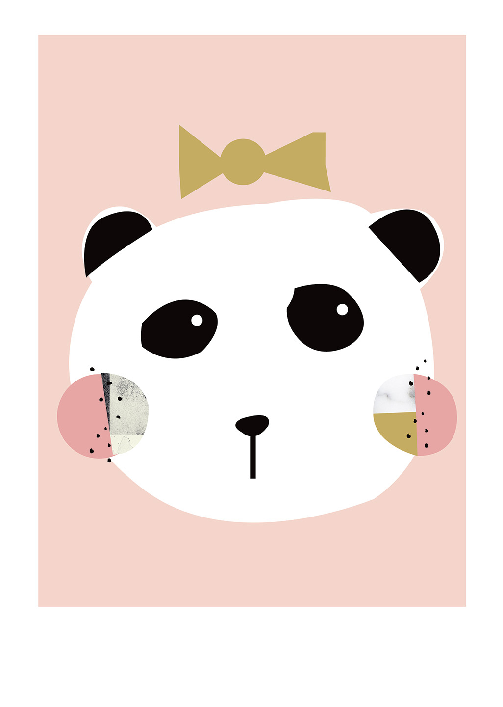 Little Ones Panda girl af Plakatwerket