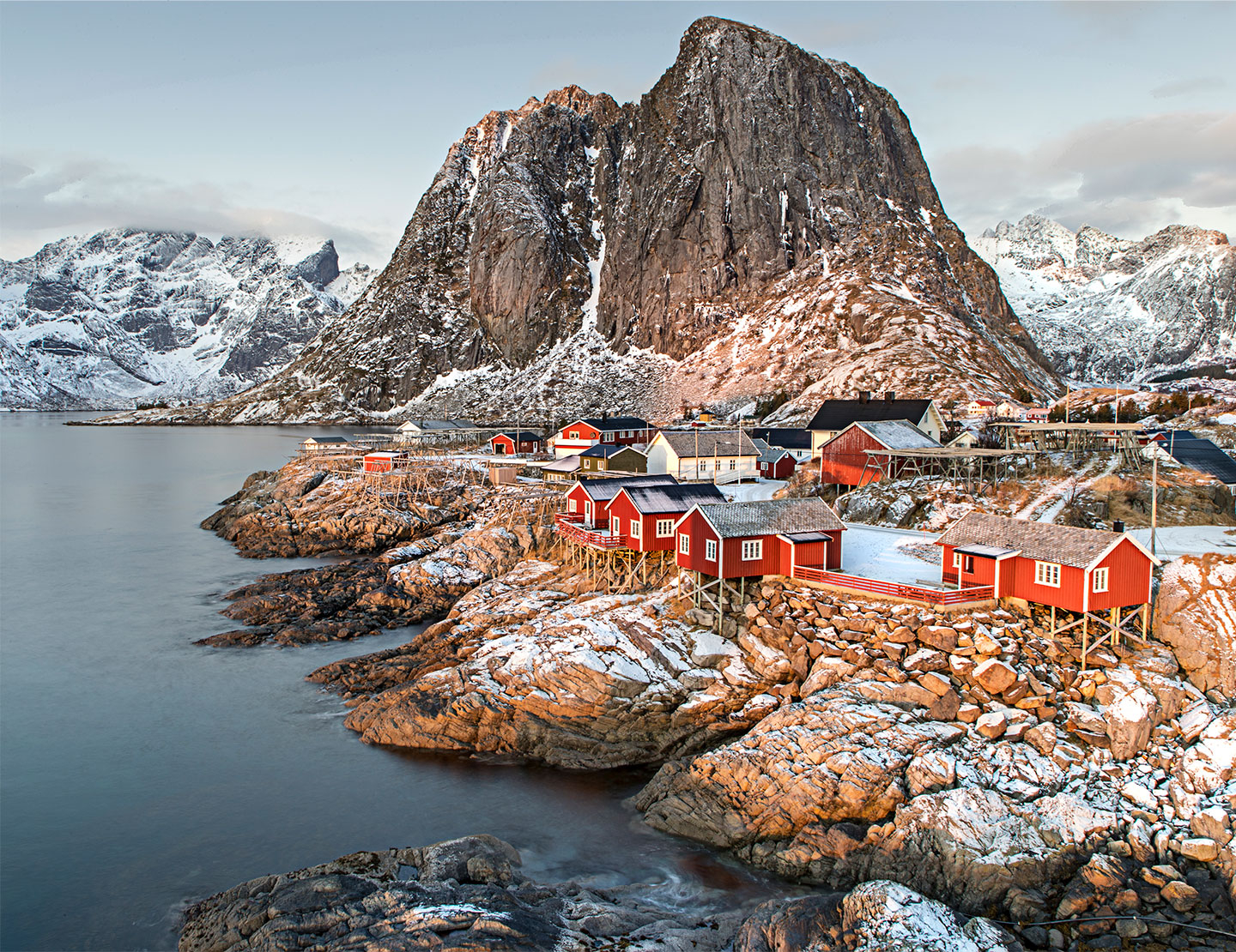 Lofoten Village Kunstværk - Unik Dekoration til Hjemmet