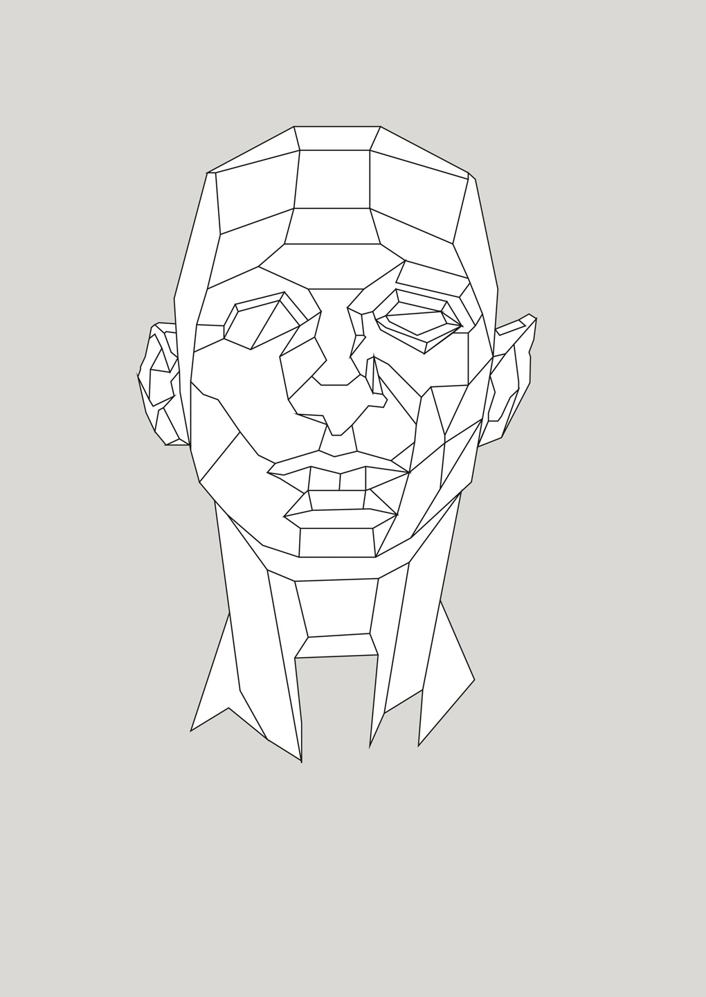 Unik Lav Poly Hoved Kunstværk til Dit Hjem – Bestil Nu!