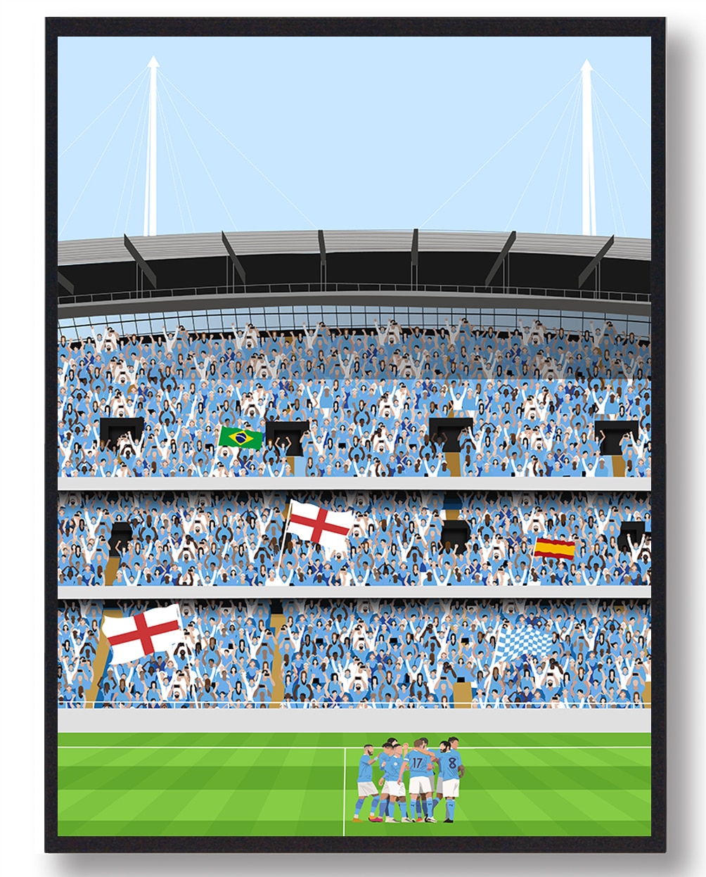 Manchester City - fodboldplakat