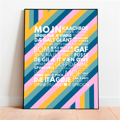 Unik Plakat med Sønderjyske Ord - Polykrom Design