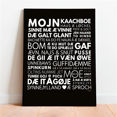 Snak æ Sproch Plakat – Sort/Hvid Design til Hjemmet