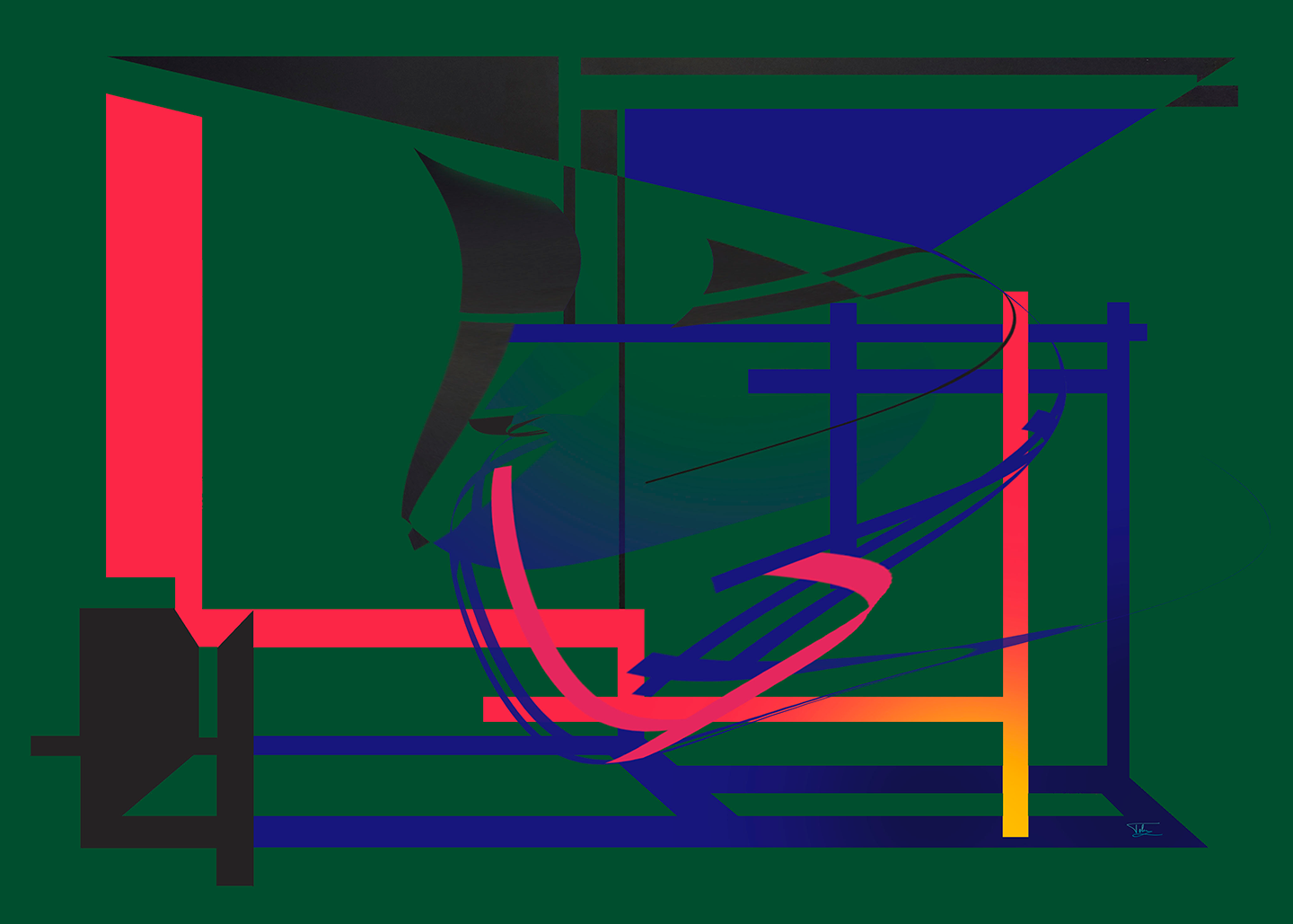 Miami Sunrise Kunstværk fra TOLASSE - Unik Dekoration