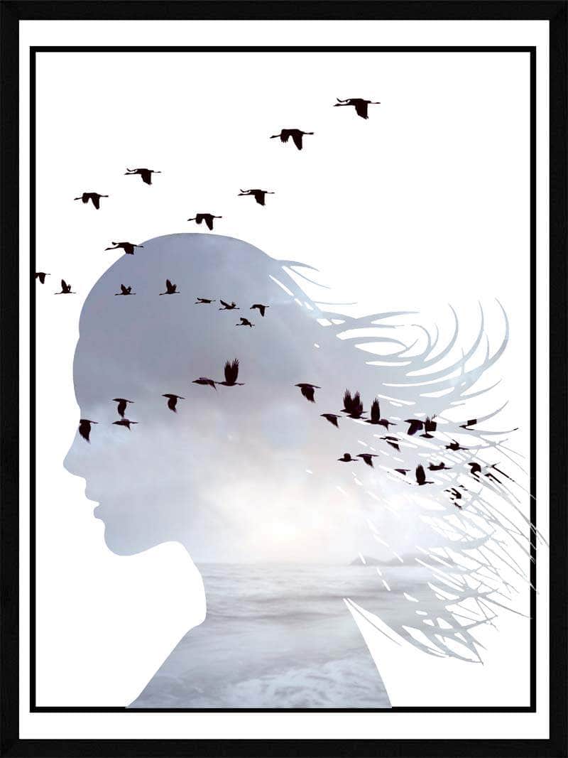 Mindfulness Plakat - Smuk solnedgang over havet