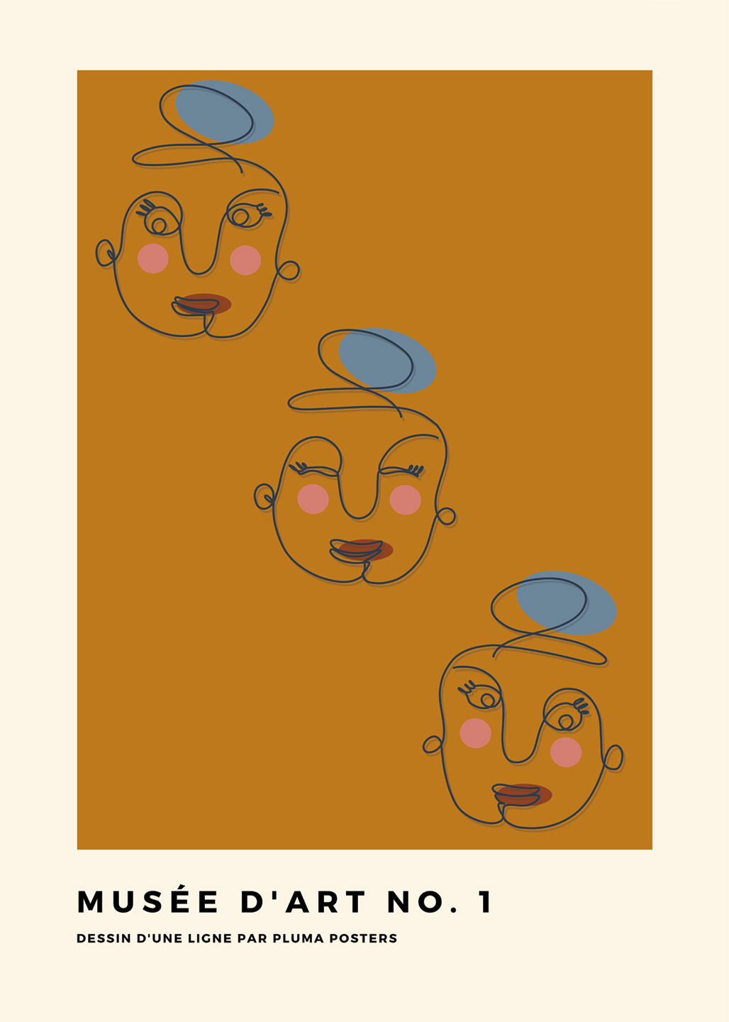 Elegant Plakat fra Pluma Posters - Musée d'art no. 1