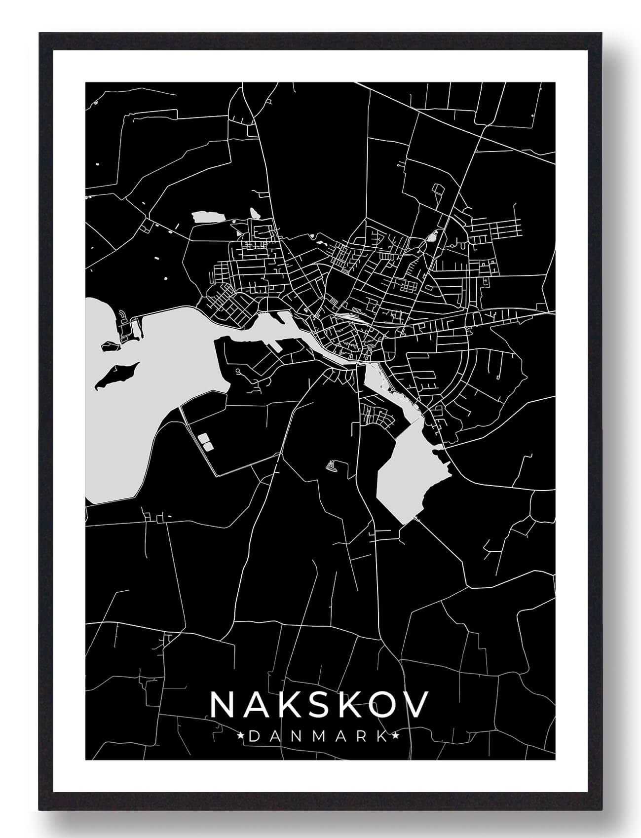Nakskov by plakat - sort
