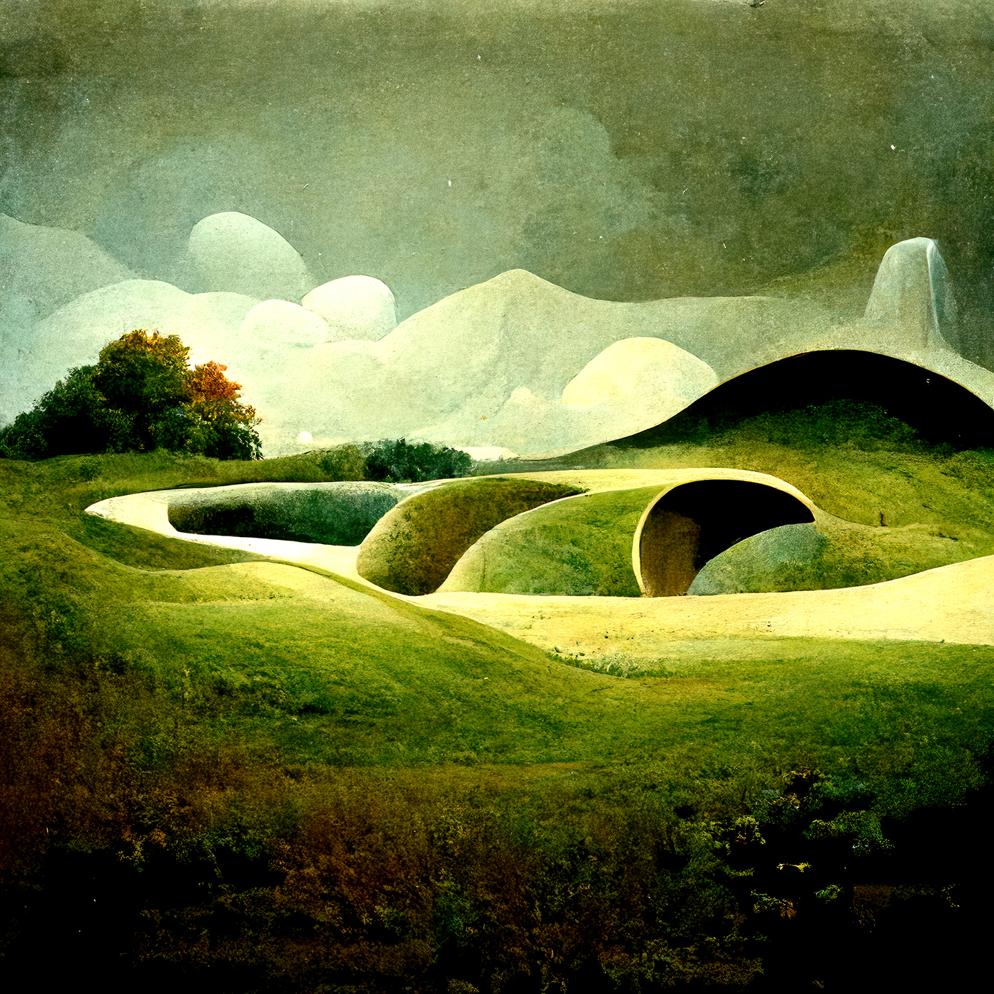 Unikt Kunsttryk: Naturlige Formationer 1 af Yoma.emptylands