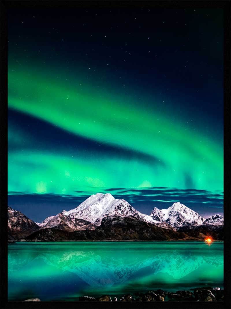 Nordlys Plakat – Betagende Aurora Borealis Kunstværk