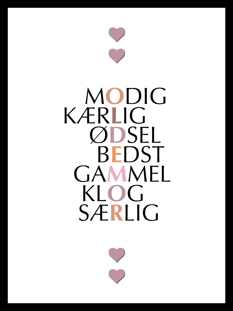 Oldemor citat plakat