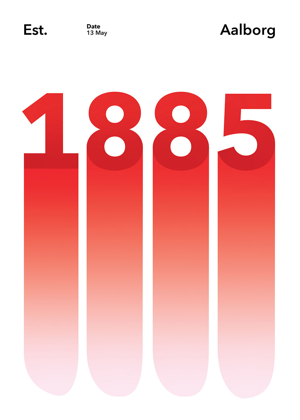 Aalborg 1885 Kunstværk fra Olé Olé - Unikt Design