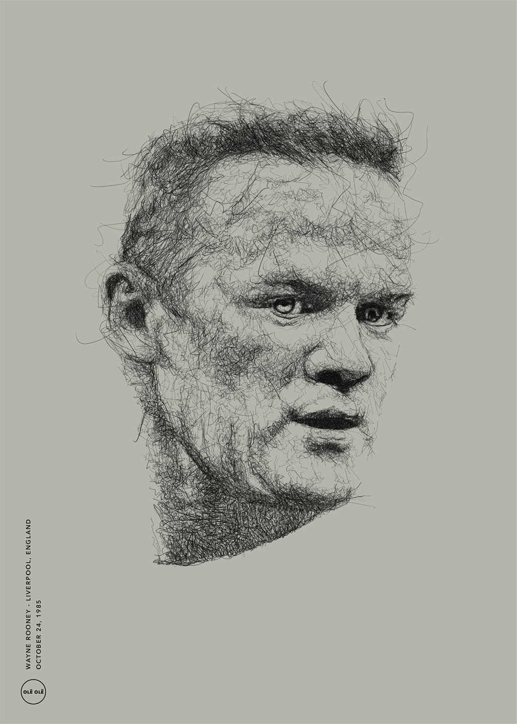 Icons - Wayne Rooney Kunstværk fra Olé Olé