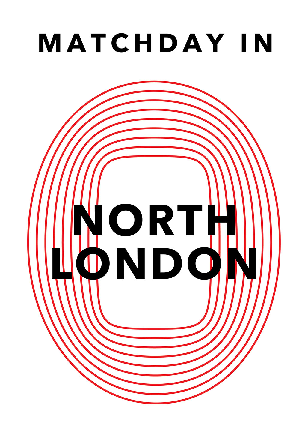 Matchday i Nordlondon - Unikt Fodbold Kunstværk