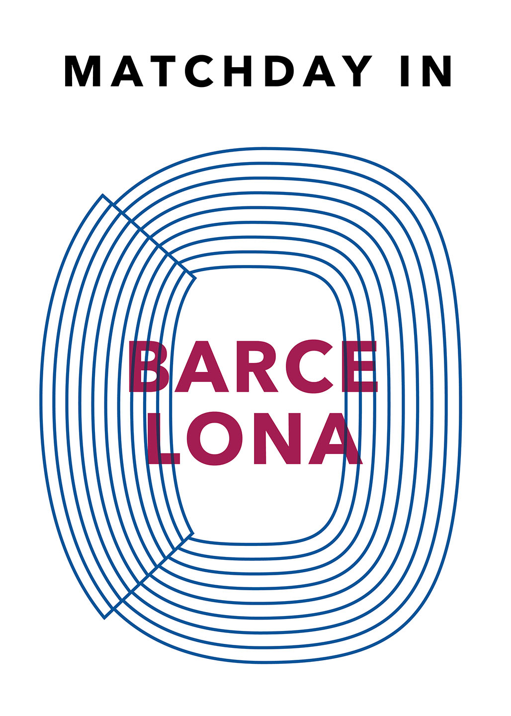 Matchday i Barcelona - Unikt Kunstværk fra Olé Olé