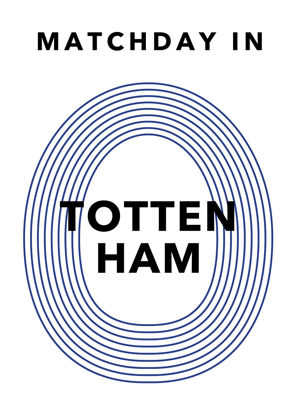 Matchdag i Tottenham af Olé Olé - Unik Kunst til Hjemmet