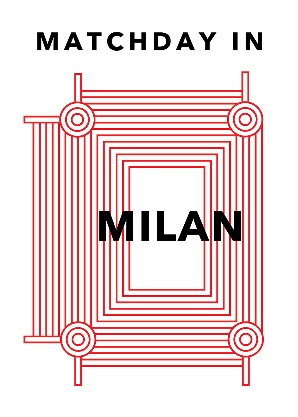 Matchdag i Milano af Olé Olé - Unik kunst til hjemmet