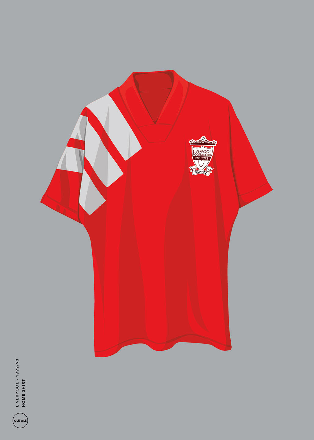 Liverpool - Hjemme T-shirt 1992/93 fra Olé Olé