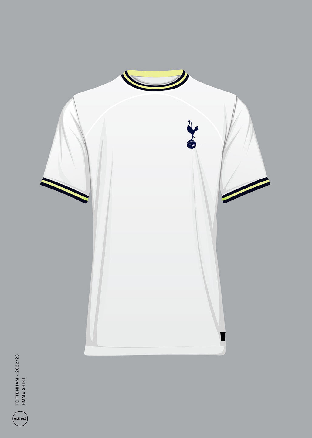Tottenham Hjemme T-shirt 2022/23 fra Olé Olé - Unik Kunst