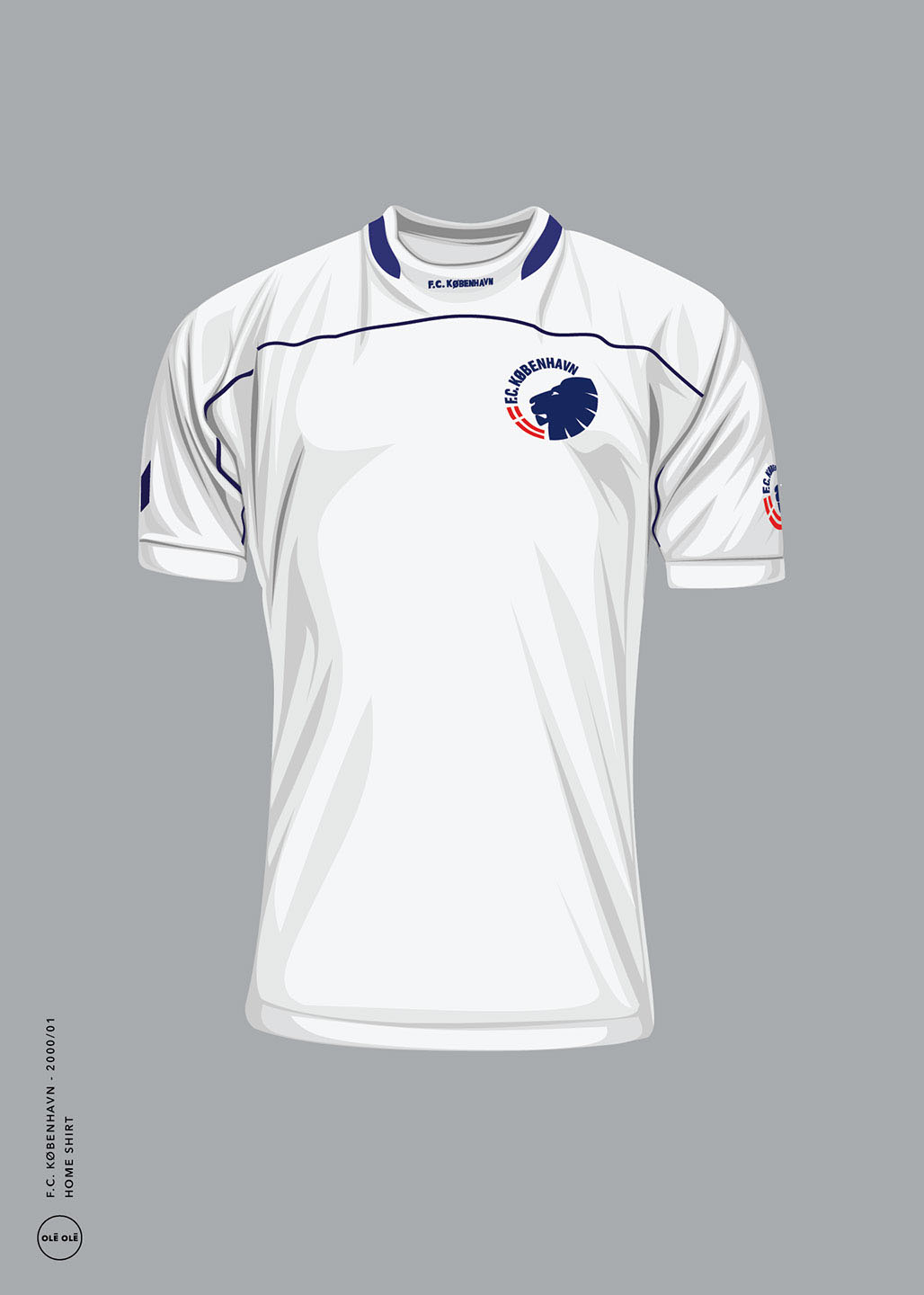 FCK Hjemme Trøje 2000/01 - Unik Kunst til Fodboldfans!