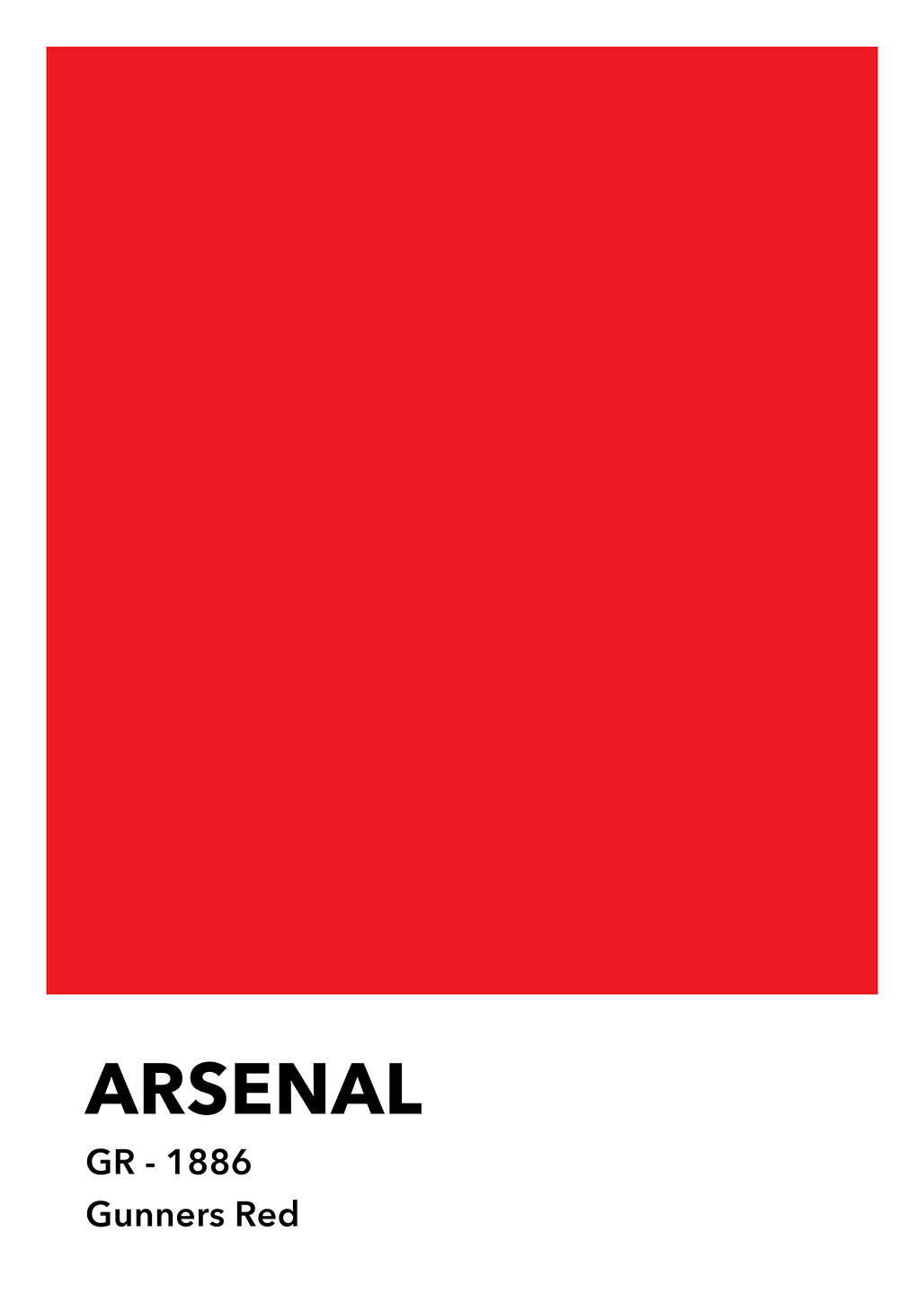 Arsenal – Gunners Red Kunstværk fra Olé Olé
