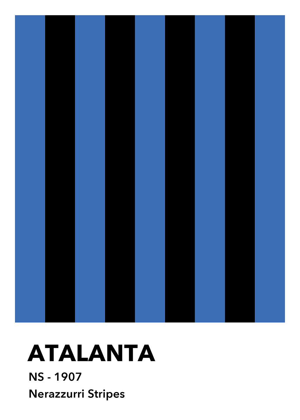 Atalanta Nerazzurri Stripes Kunstværk - Unikt Design!