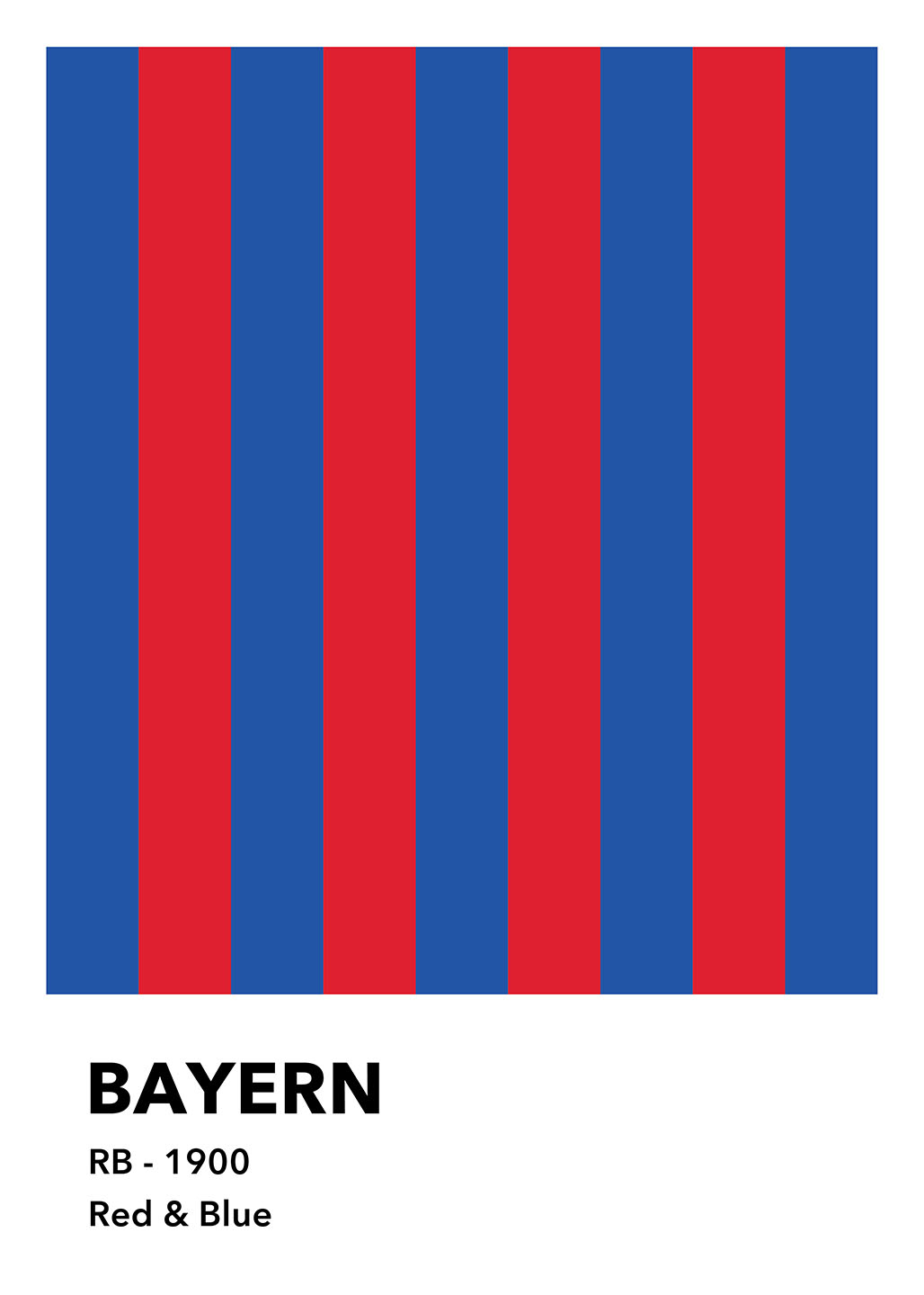 Bayern - Rød & Blå Kunstværk af Olé Olé