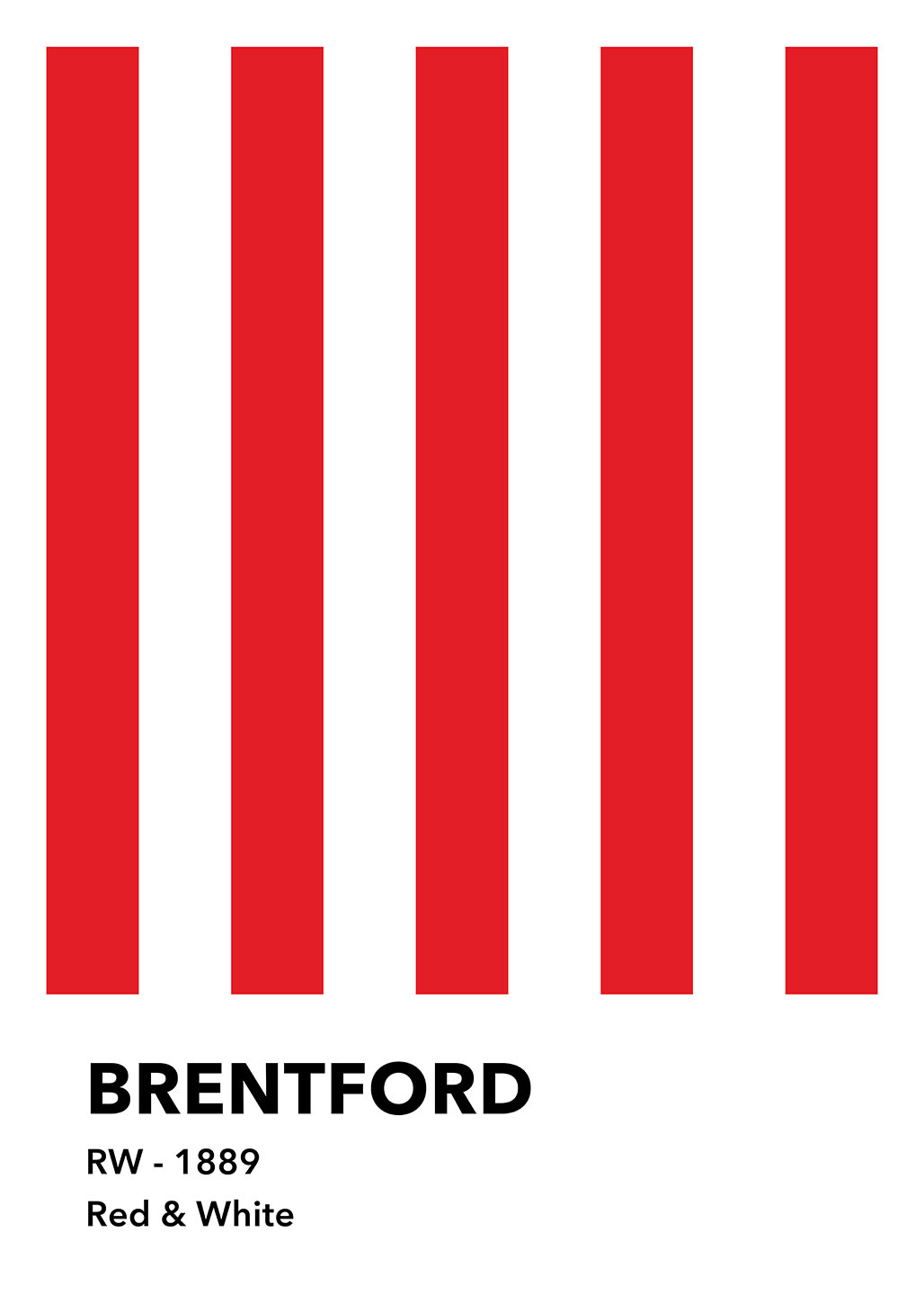 Brentford - Red & White af Olé Olé