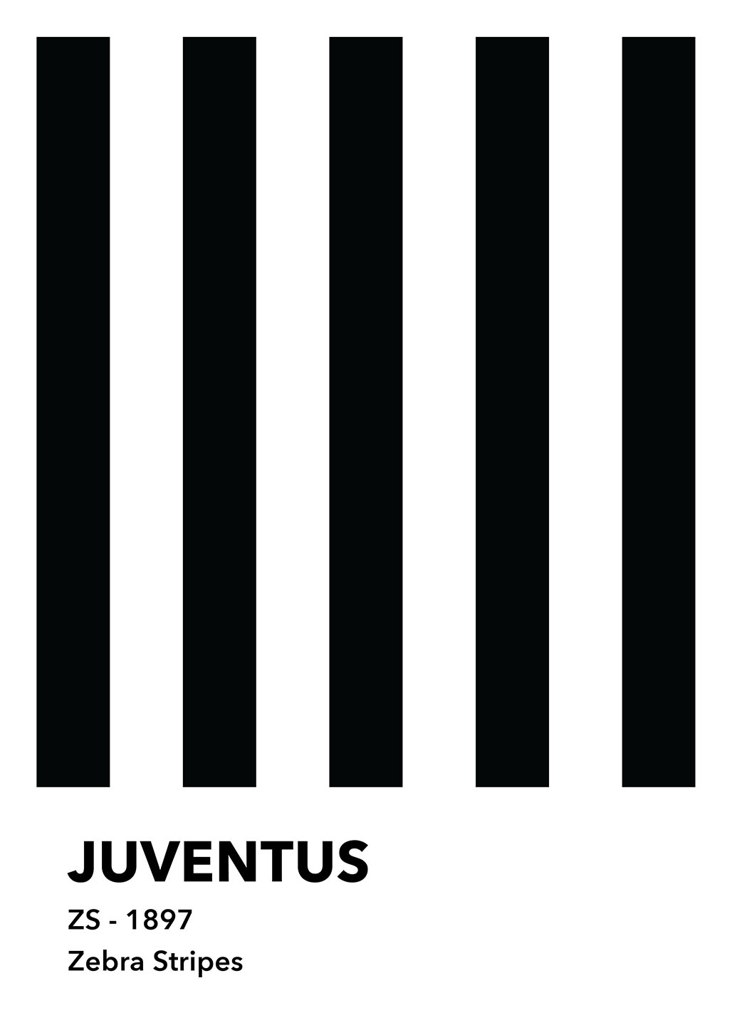 Juventus Zebra Stripes Kunstværk - Sporty Indretning