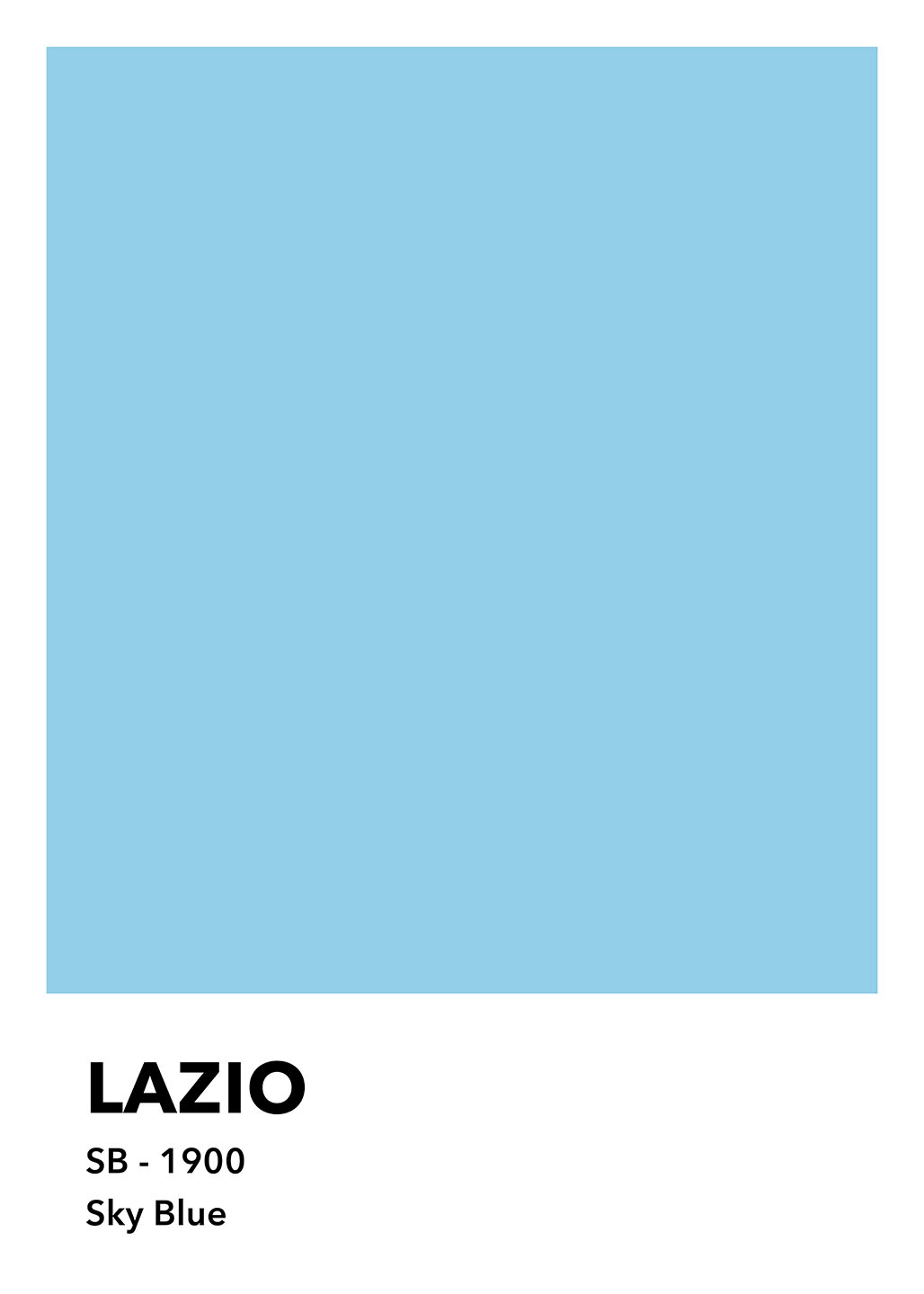 Lazio - Himmelblå Kunstværk fra Olé Olé