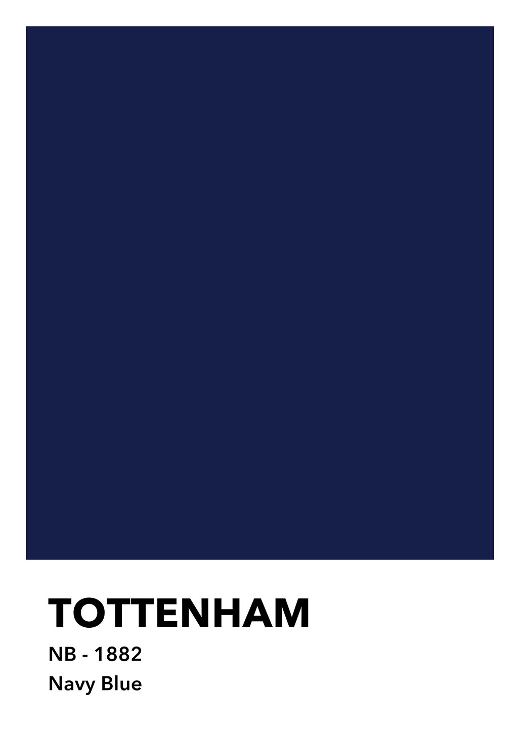 Tottenham – Navy Blue Kunstværk fra Olé Olé