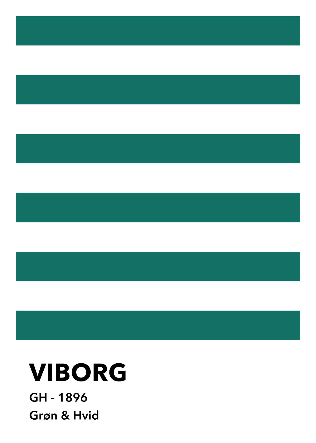 Viborg – Unikt Grøn & Hvid Kunstværk fra Olé Olé