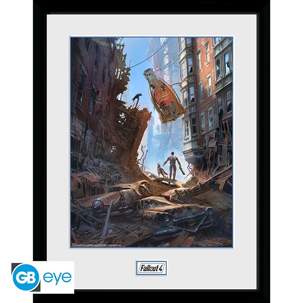 Fallout Gade Scene – Indrammet Plakat 30x40 cm – Tilbud!