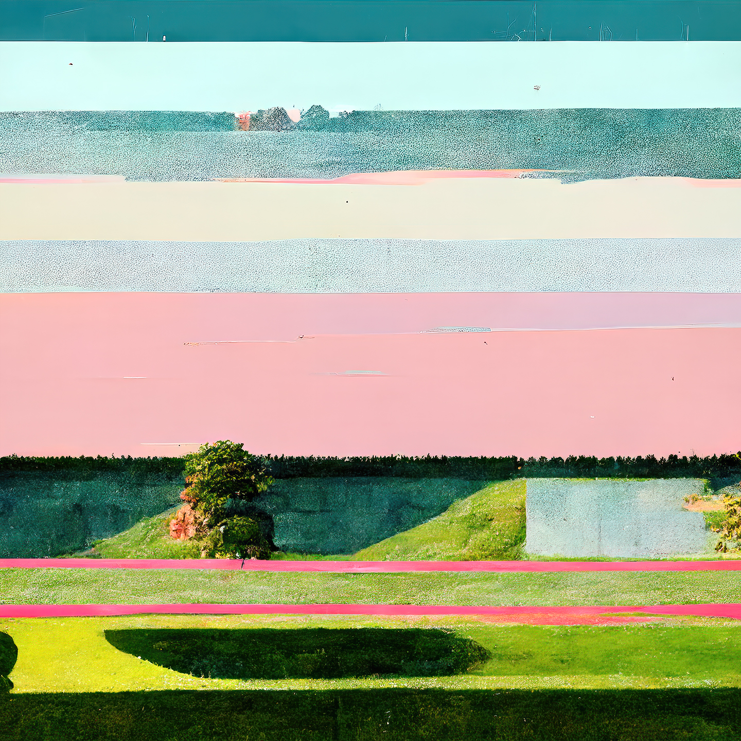 Livlig Pink Summer 3 Kunsttryk fra Yoma.emptylands