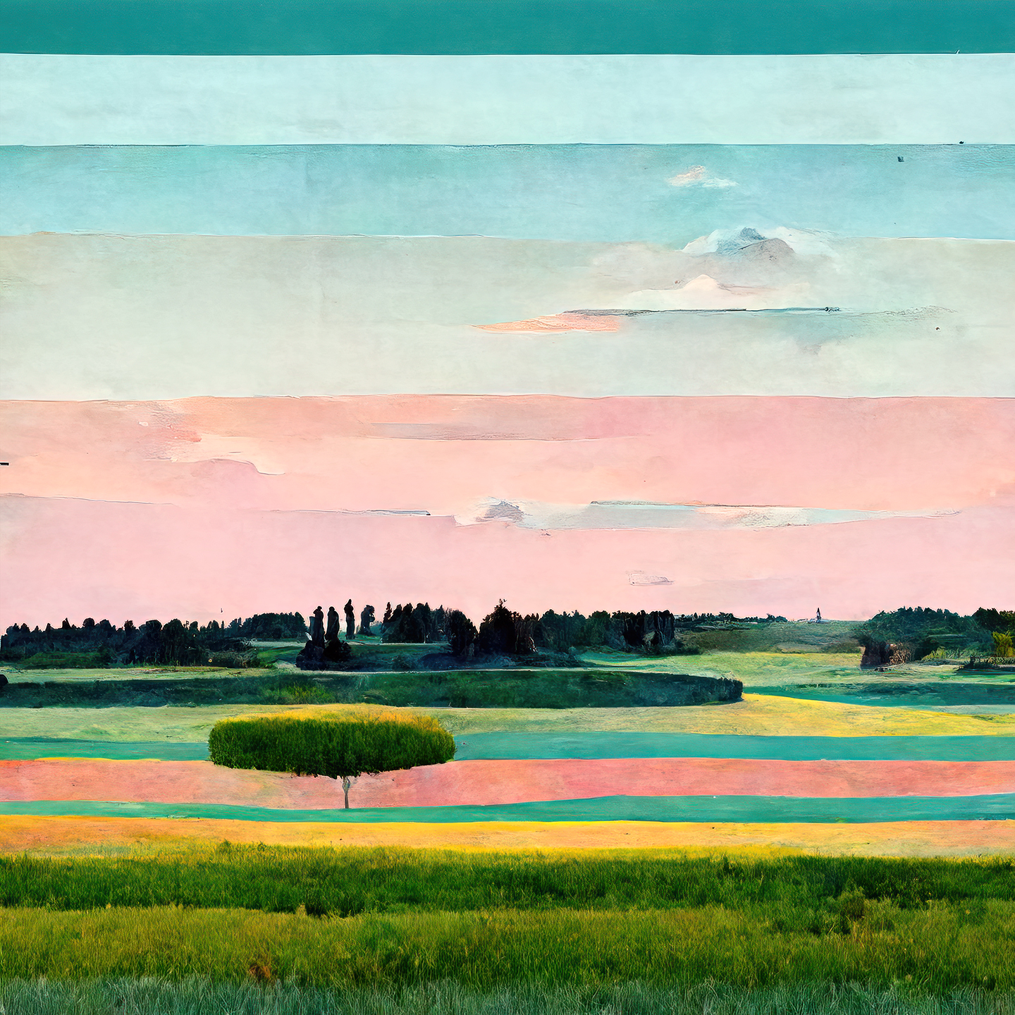 Pink Sommer 5 Kunsttryk fra Yoma.emptylands - Unik Kunst!