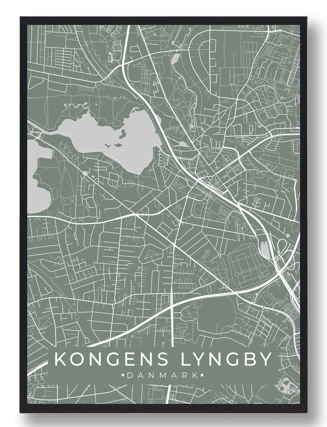 Kongens Lyngby byplakat – Grøn til tilbud!