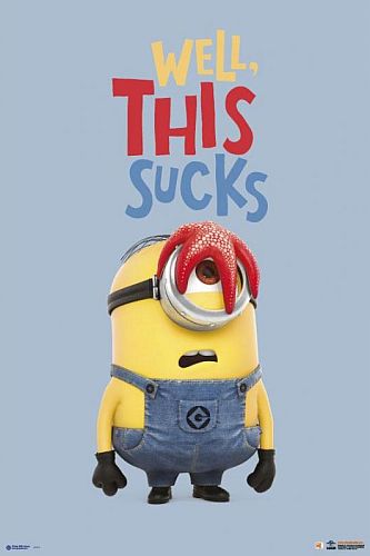 Super Tilbud: Minions Plakat "Well, This Sucks" 61x91 cm